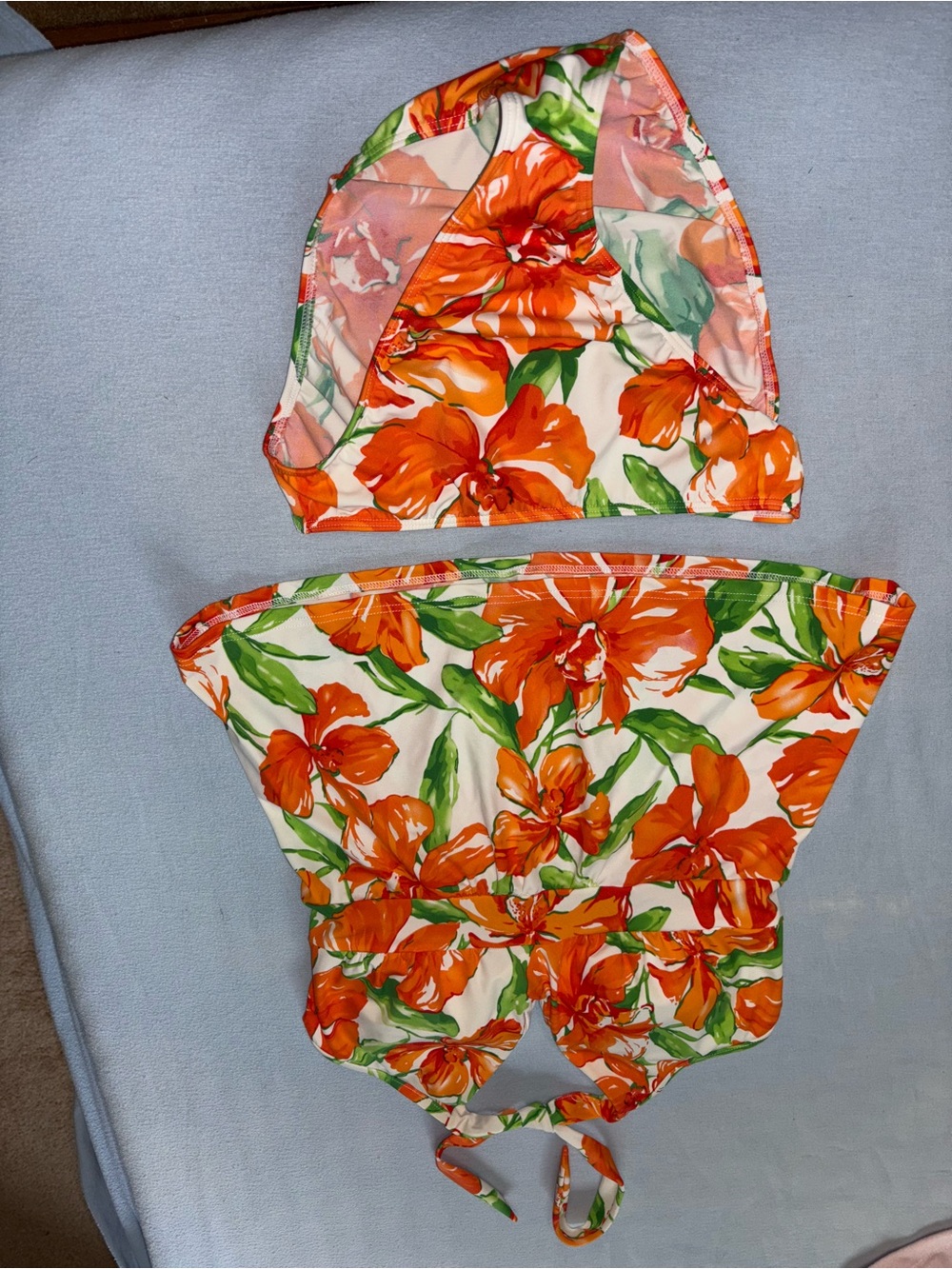 VENUS Peach & Mint Floral Bikini Set